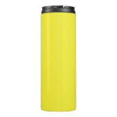 Vibrant Solid Yellow Background  Thermosbecher (Rückseite)