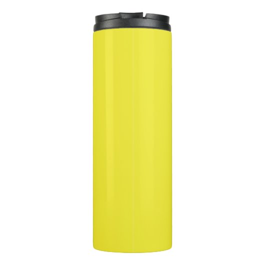 Vibrant Solid Yellow Background  Thermosbecher (Rückseite)