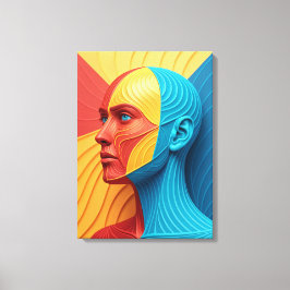 Vibrant Soul Colorful Abstract Face Leinwanddruck
