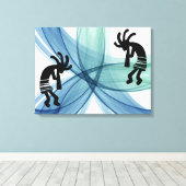 Vibrant Southwestern Kokopelli Leinwanddruck (Insitu (Holzboden))