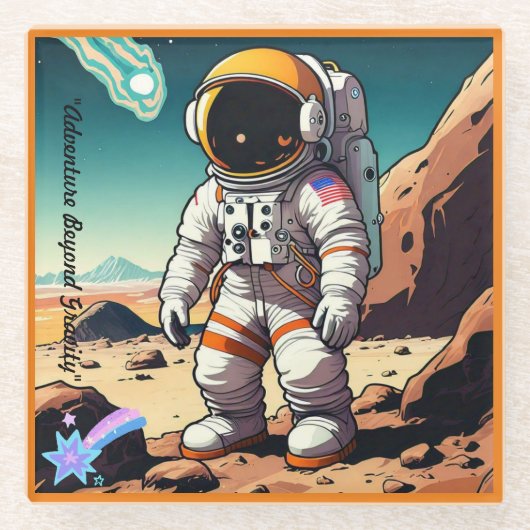 "Vibrant Space Trek" Glasuntersetzer (Vorderseite)