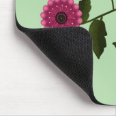 Vibrant Spring Floral with Cute Purple Bird Art Mousepad (Ecke)