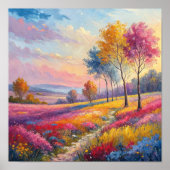 "Vibrant Spring Meadow" Poster (Vorne)