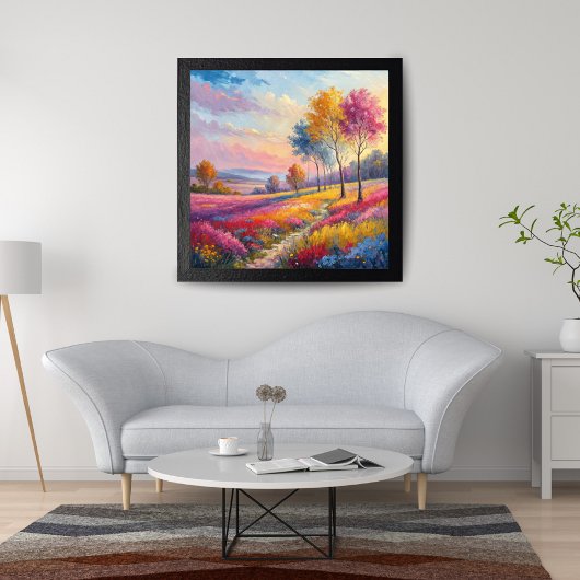 "Vibrant Spring Meadow" Poster