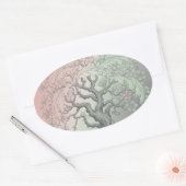 Vibrant Spring Tree Custom - Blossoming Floral Ovaler Aufkleber (Umschlag)