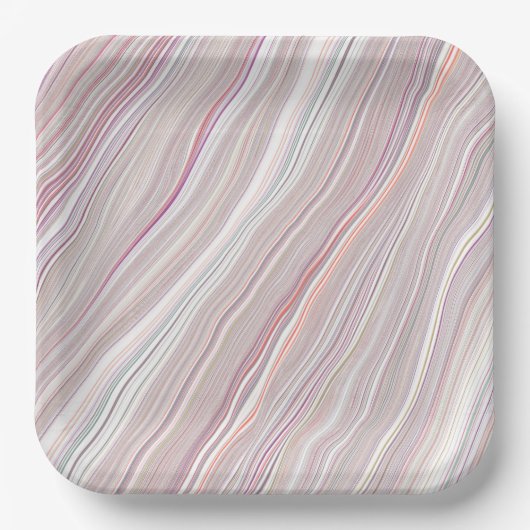 Vibrant Square Paper Plate für Summer BQs Pappteller (Vorderseite)