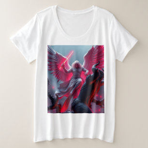 Vibrant St. Michael, der Erzengel Plus T-Shirt der