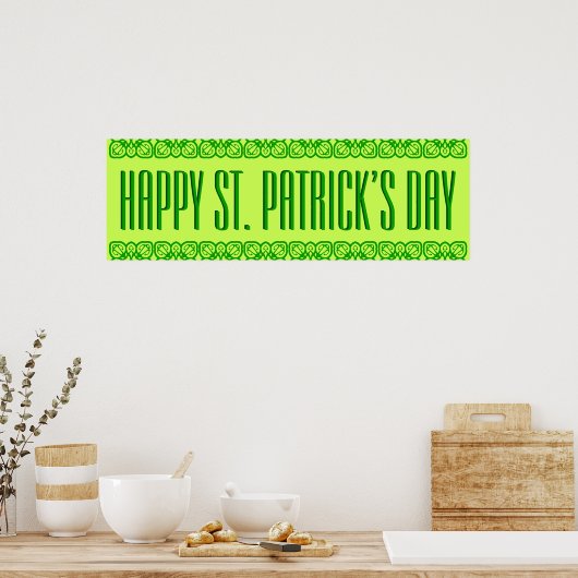 Vibrant St. Patrick's Day Banner Poster (Küche)