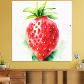Vibrant Strawberry Leinwanddruck (Insitu (Wohnzimmer))