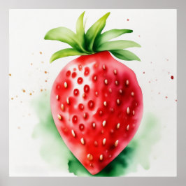 Vibrant Strawberry Poster