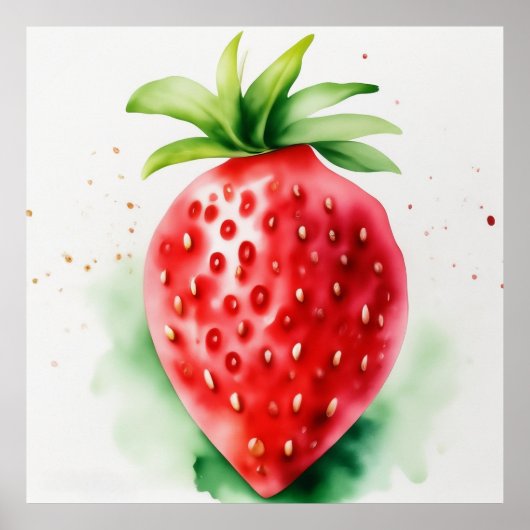 Vibrant Strawberry Poster (Vorne)