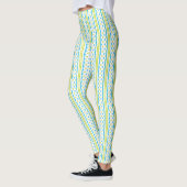 Vibrant Striped Floral Leggings (Links)