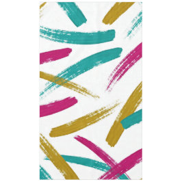Vibrant Strokes,Teal, Magenta & Mustard pattern Tischdecke