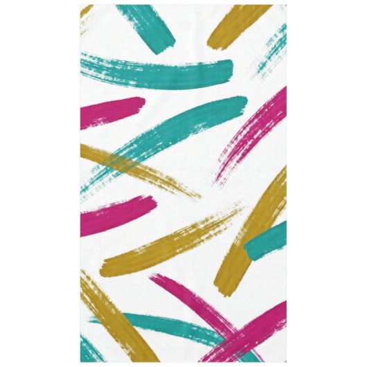 Vibrant Strokes,Teal, Magenta & Mustard pattern Tischdecke (Vorderseite)