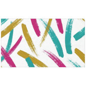 Vibrant Strokes,Teal, Magenta & Mustard pattern Tischdecke (Vorderseite (Horizontal))