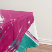 Vibrant Strokes,Teal, Magenta & Mustard pattern Tischdecke (Beispiel)