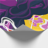 Vibrant Stylized Portrait with Abstract Elements Geschenkpapier (Ecke)
