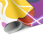 Vibrant Stylized Portrait with Abstract Elements Geschenkpapier (Rolleneckpunkt)