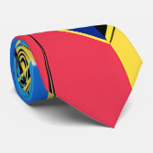 Vibrant Stylized Portrait with Abstract Elements Krawatte (Gerollt)