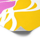 Vibrant Stylized Portrait with Abstract Elements Poster (Ecke)