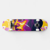 Vibrant Stylized Portrait with Abstract Elements Skateboard (Horizontal)