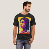 Vibrant Stylized Portrait with Abstract Elements T-Shirt (Vorne ganz)