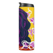 Vibrant Stylized Portrait with Abstract Elements Thermosbecher (Nach rechts gedreht)