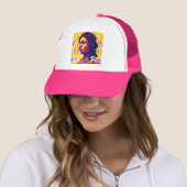 Vibrant Stylized Portrait with Abstract Elements Truckerkappe (Beispiel)