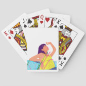 Vibrant Summer Girl Classic Playing Cards – Colour Spielkarten (Rückseite)