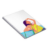 Vibrant Summer Girl Notebook – Colour Pop Art  Notizblock (Rechte Seite)