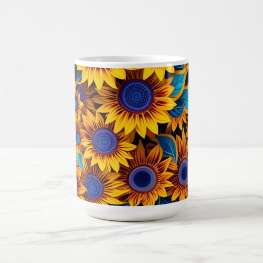 Vibrant Sunflower Kaffeetasse (Mittel)