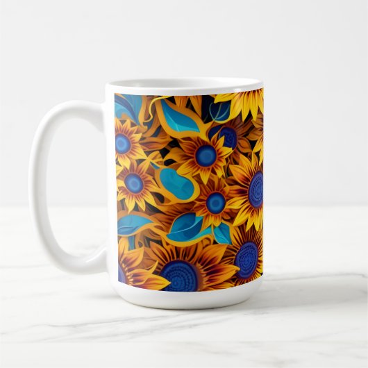 Vibrant Sunflower Kaffeetasse (Links)