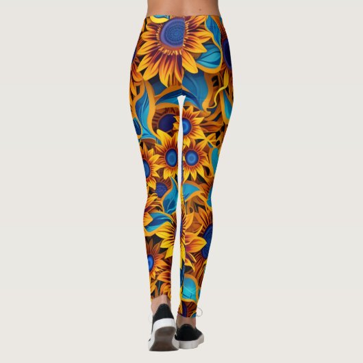 Vibrant Sunflower Leggings (Rückseite)