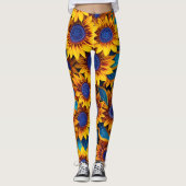 Vibrant Sunflower Leggings (Vorderseite)