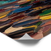 Vibrant Sunflowers Impasto Oil Painting Poster (Ecke)