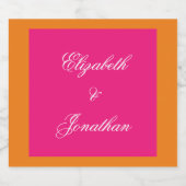 Vibrant Sunrise Minimalist Mix & Match Wedding Bierflaschenetikett (Einzelnes Label)