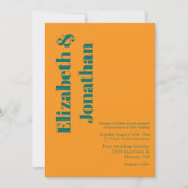 Vibrant Sunrise Minimalist Mix & Match Wedding Einladung (Vorderseite)