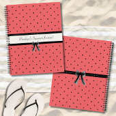 Vibrant Sunset Coral Polka Dot Summer Journal Notizblock