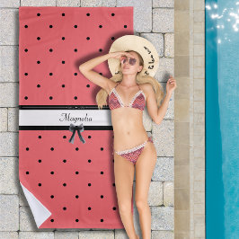 Vibrant Sunset Coral Summer Chic Beach Towel Strandtuch
