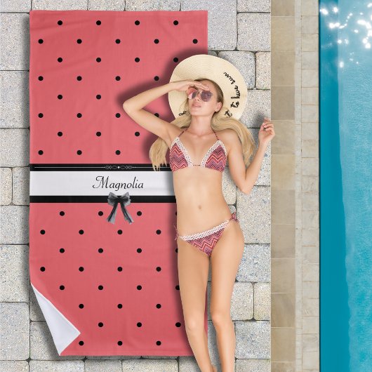 Vibrant Sunset Coral Summer Chic Beach Towel Strandtuch
