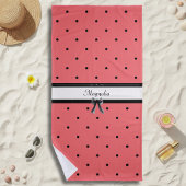 Vibrant Sunset Coral Summer Chic Beach Towel Strandtuch