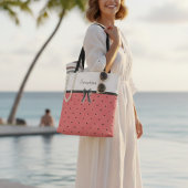 Vibrant Sunset Coral Summer Chic Tote Bag Tasche
