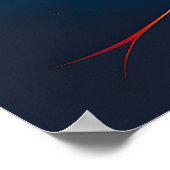 Vibrant Supercar Racing Digital Flames Poster (Ecke)