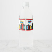 Vibrant Superhero Wasserflaschenetikett (Rückseite)