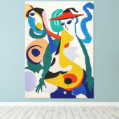 Vibrant Surrealism Cubist Figures Fine Art Leinwanddruck (Insitu (Holzboden))