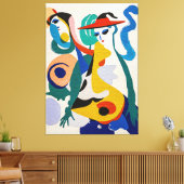 Vibrant Surrealism Cubist Figures Fine Art Leinwanddruck (Insitu (Wohnzimmer))