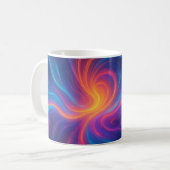Vibrant Swirl Abstract Art Mug Kaffeetasse (Vorderseite Links)