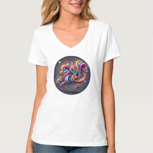 Vibrant Swirl Energy" T-Shirt (Vorderseite)