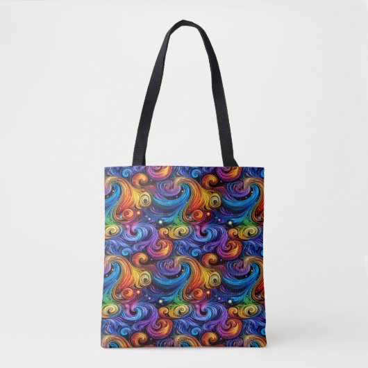 Vibrant Swirl Pattern Fleece Blanket Tasche (Vorderseite)