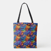 Vibrant Swirl Pattern Fleece Blanket Tasche (Rückseite)